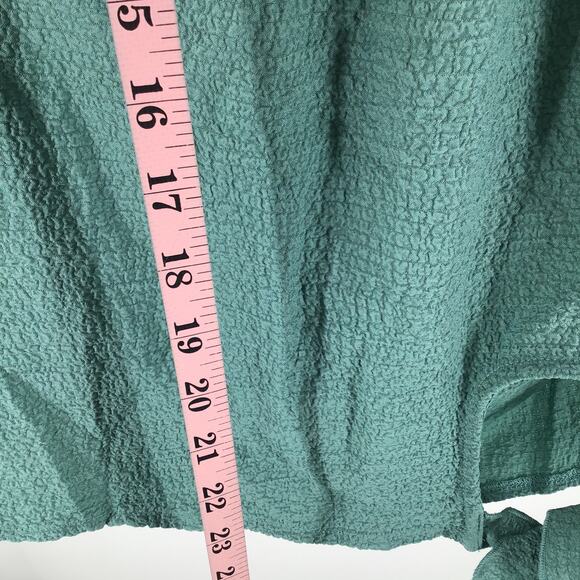 BLOOMCHIC 10 M Green Knotted Ruffle Sleeve Off Shoulder Blouse Top NWT B75 - Picture 5 of 9